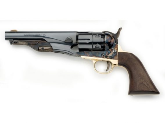 Pietta 1860 Army Sheriff Black Powder Revolver 44 Caliber 5.5" Barrel Steel Frame Blue flutting yes