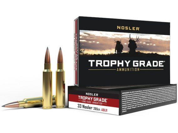 Nosler Trophy Grade Ammunition 33 Nosler 265 Grain AccuBond Long Range 200 round