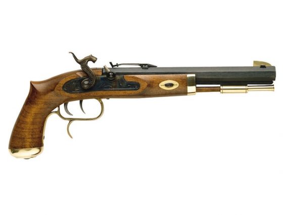 Traditions Trapper Muzzleloading Pistol 50 Caliber Percussion 9.75" Blued Barrel Select Hardwood Stock