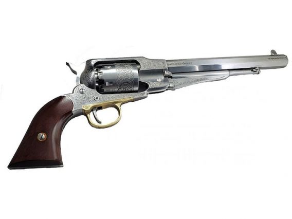 Pietta 1858 Remington Black Powder Revolver 44 Caliber 8" Barrel White Frame