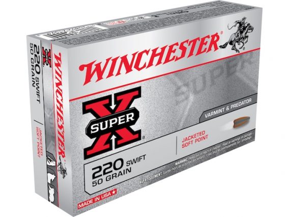 Winchester Super-X Ammunition 220 Swift 50 Grain Pointed Soft Point 200 round