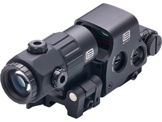 EOTech EXPS3-4 Holographic Hybrid Sightt 223 Remington Ballistic Reticle with G45 5X Magnifier and Switch to Side QD mount Matte